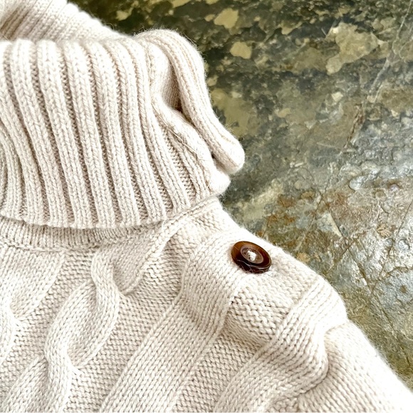 Jacadi Paris•NEW•Jacadi 04A (Size 4 US)•Cable Knit Turtleneck•Ivory•Cotton Blend - Picture 6 of 12